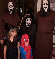 A neighbor took a picture of all of us as we left for trick-or-treating