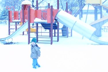 Payton heading for the playground