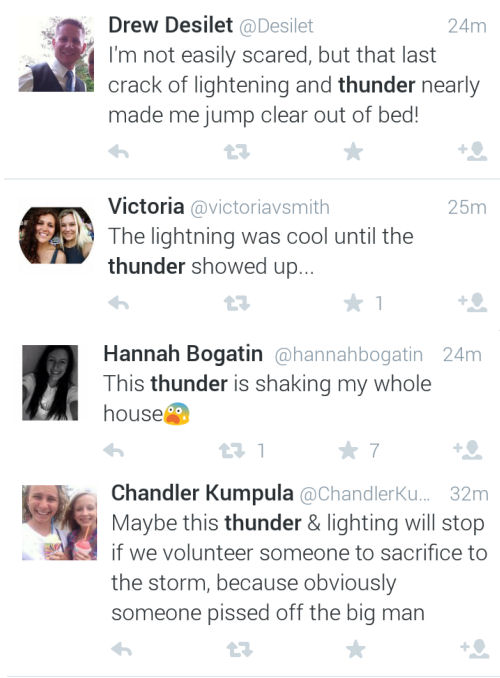 thunder tweets