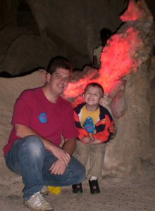 Me and Payton in the new Enchanted Caves