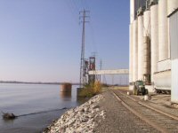 Some factory next to the Mississippi River.